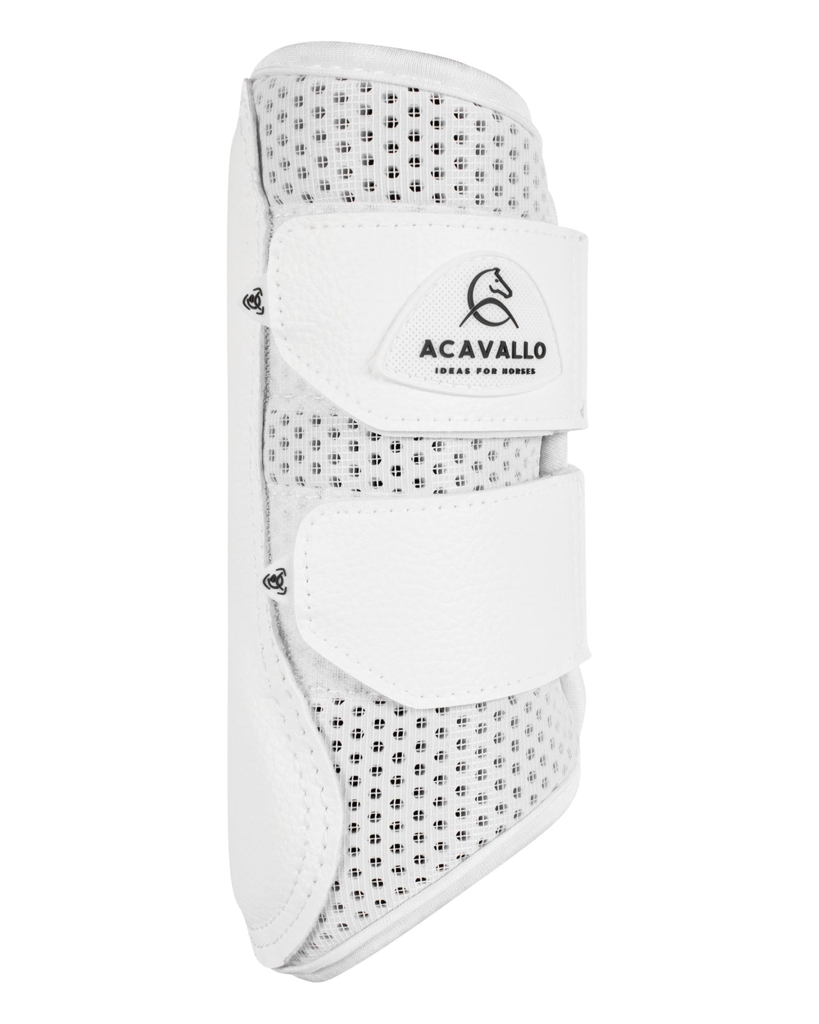 Acavallo Front Brushing Boots Perforated Neoprene White