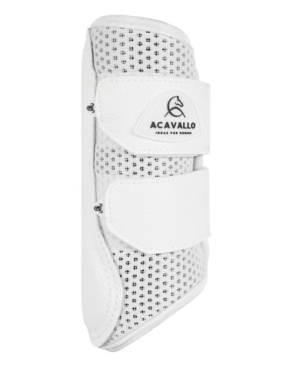 Acavallo Front Brushing Boots Perforated Neoprene White