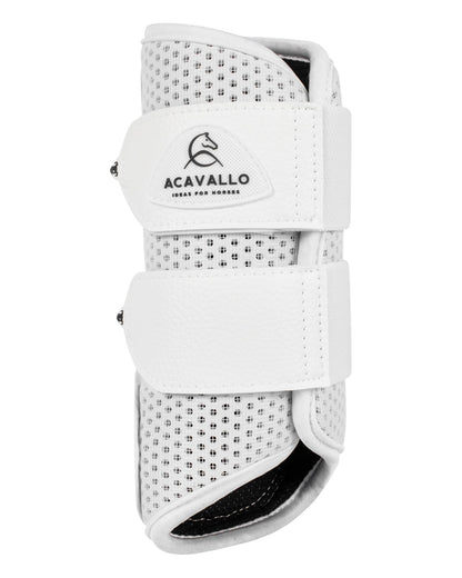 Acavallo Front Brushing Boots Perforated Neoprene White