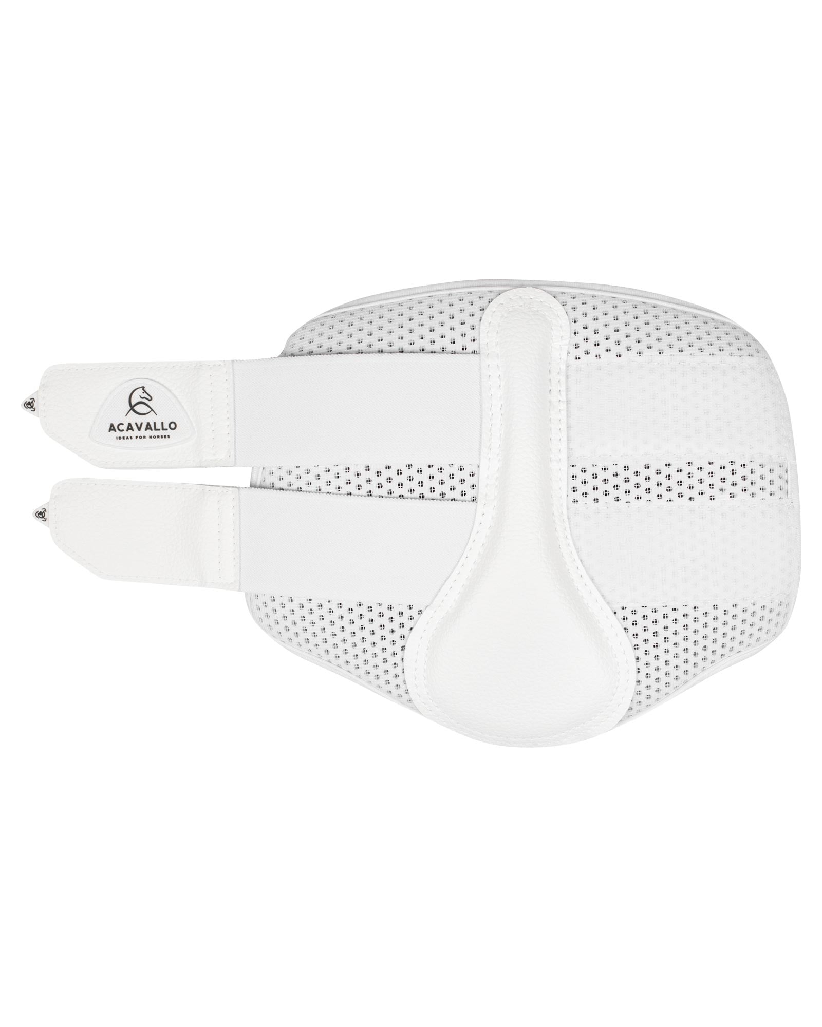 Acavallo Front Brushing Boots Perforated Neoprene White