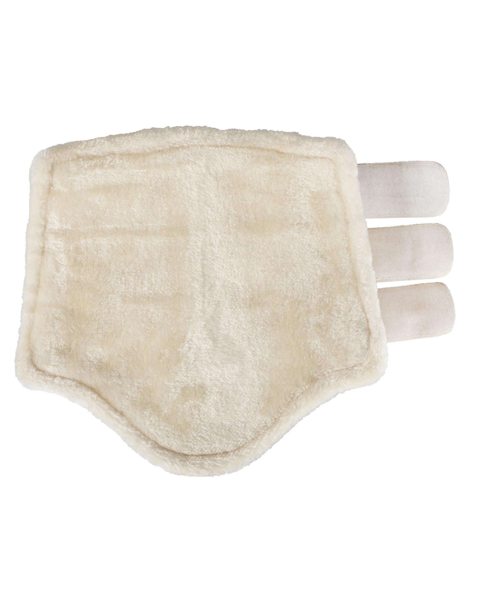 Acavallo Hind Brushing Boots Faux Sheepskin & Triple Hook-And-Loop Closure White