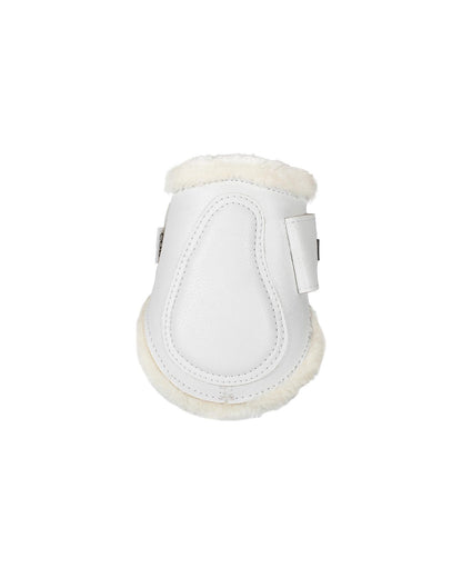 Acavallo Jumping Fetlock Boots Faux Sheepskin & Hook-And-Loop Closure White