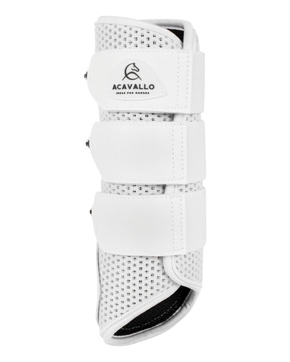 Acavallo Hind Brushing Boots Perforated Neoprene White