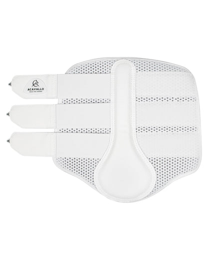 Acavallo Hind Brushing Boots Perforated Neoprene White