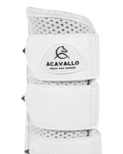 Acavallo Hind Brushing Boots Perforated Neoprene White