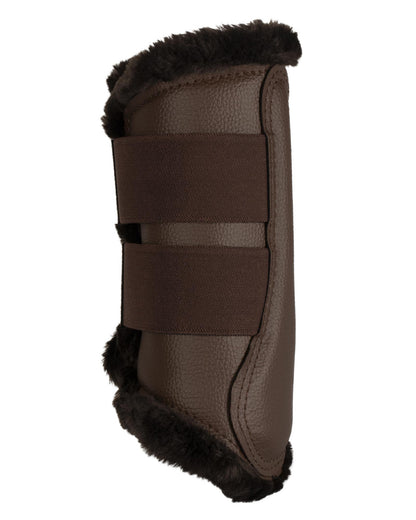 Acavallo Front Brushing Boots Eco-Leather & Faux Sheepskin Dark Brown