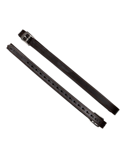 Acavallo Calfskin Stirrup Leathers Internal Reinforcement Dark Brown