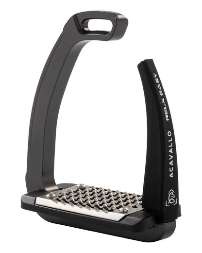 Acavallo Rel-X Easy Stirrups Charcoal
