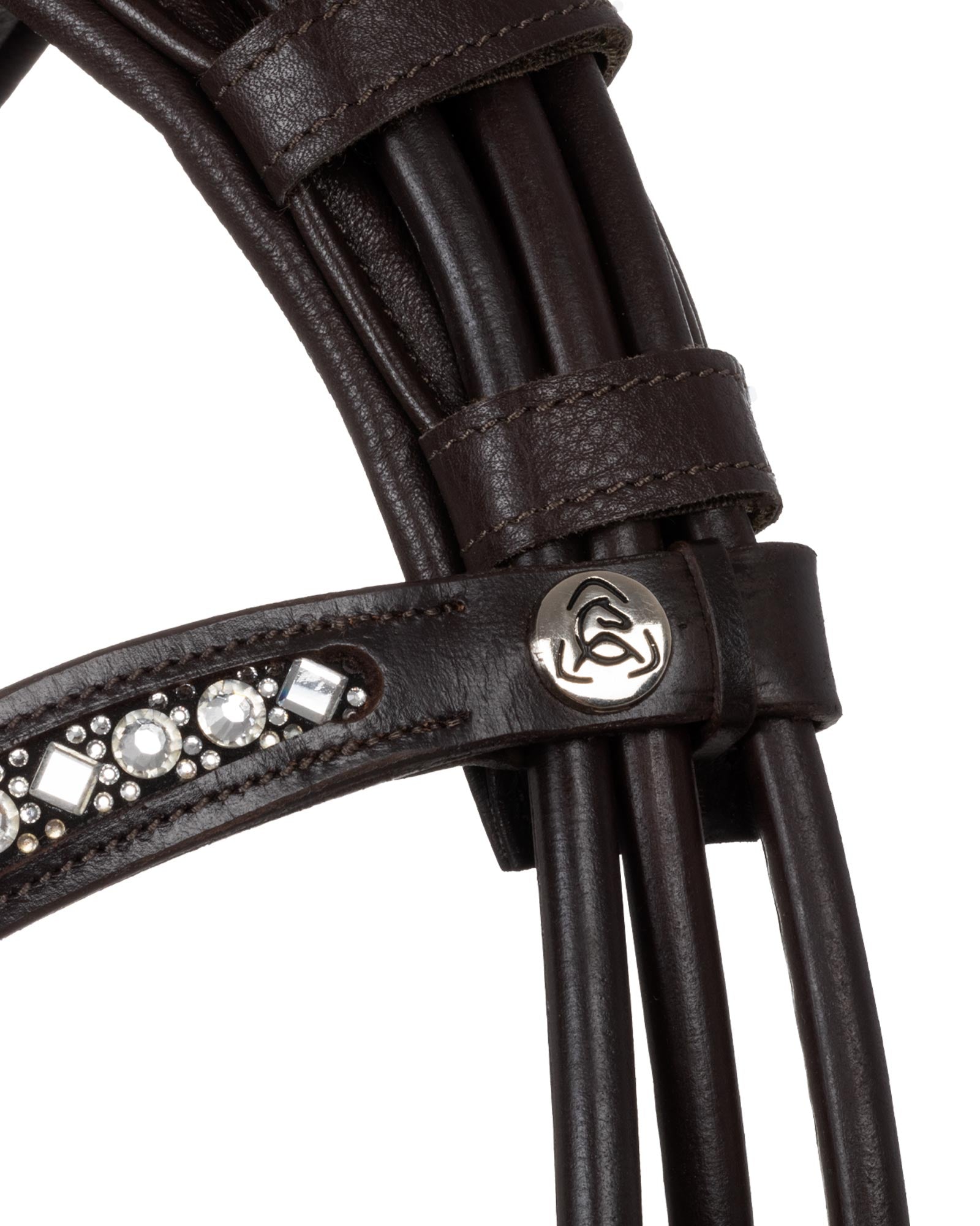 Acavallo Iris Bridle Calfskin Brown/White