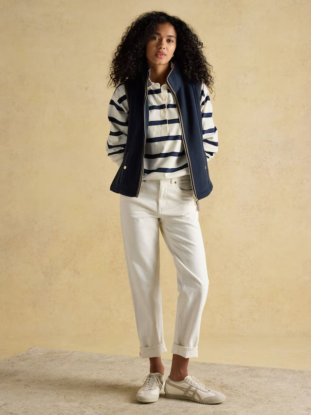 Joules Navy Fleece Gilet: Women's Fashion, Vest, Outdoor, Autumn Style.