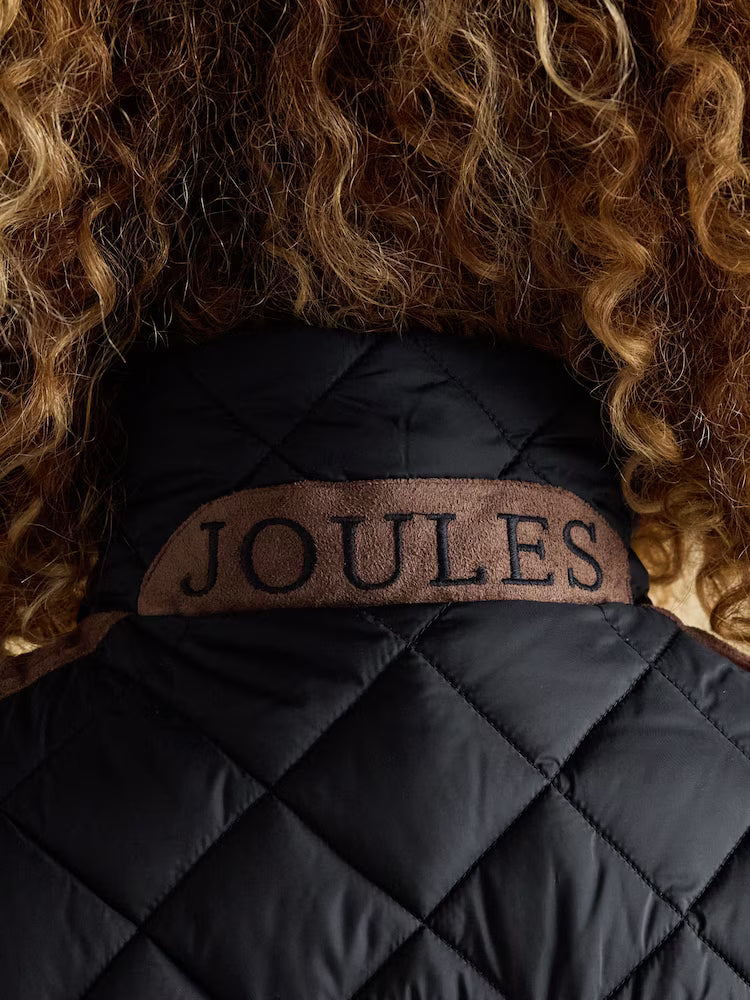 Joules Braemar Luxe Navy Blue Showerproof Diamond Quilted Gilet