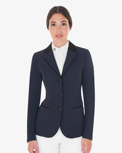 Equestro Women'S Three Button Competition Jacket Navy Blazer | Equiflair