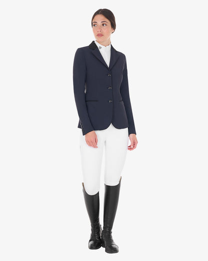 Equestro Women'S Three Button Competition Jacket Navy Blazer | Equiflair
