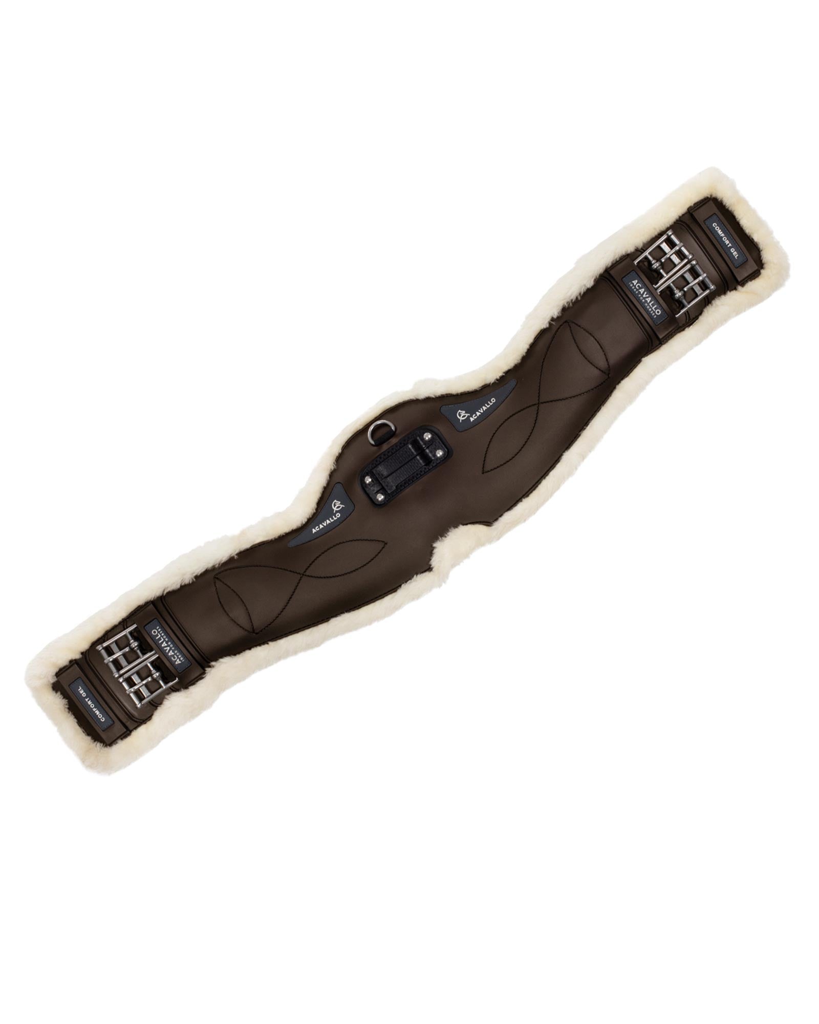 Acavallo Dressage Girth Classic Gel Sheepskin Dark Brown