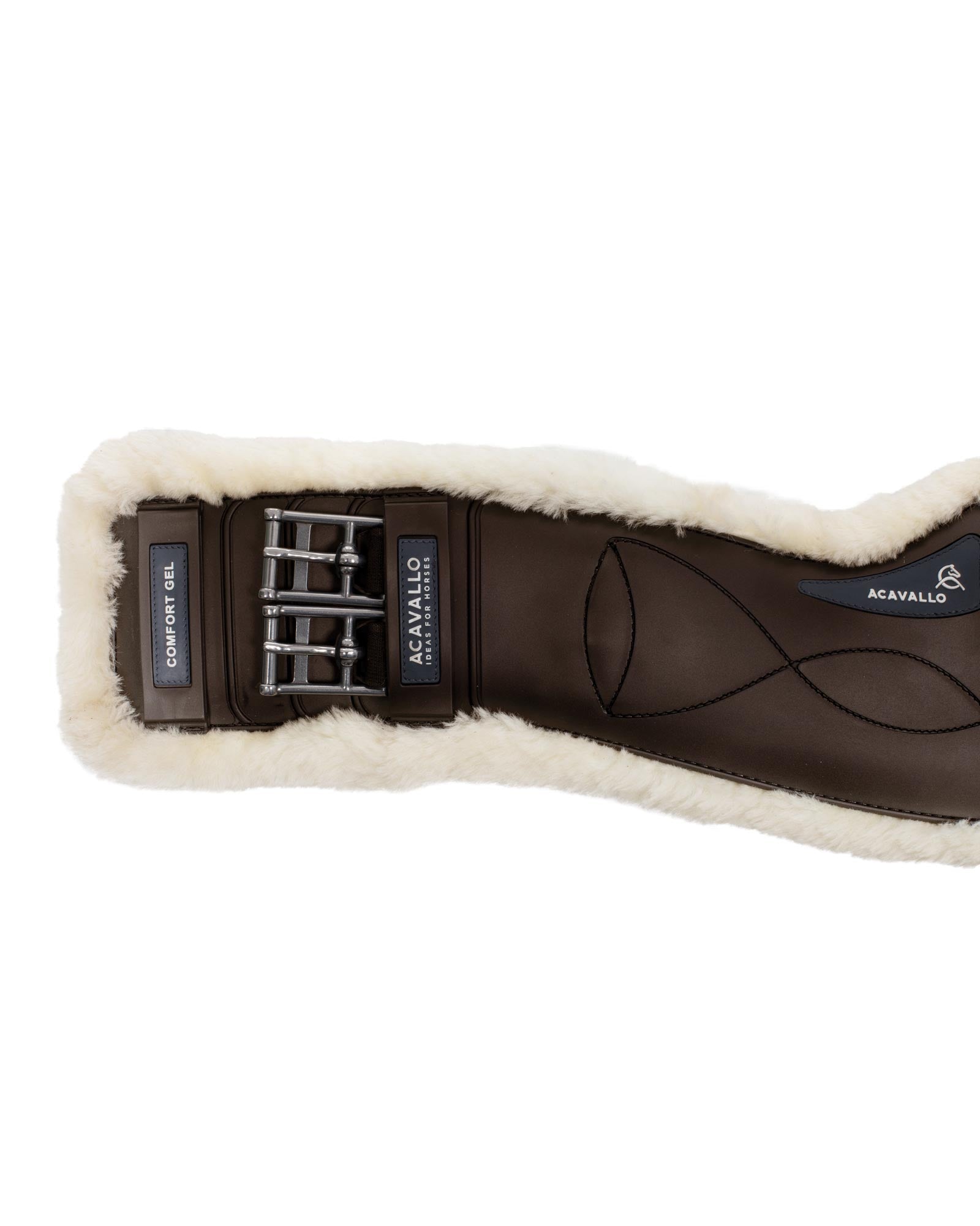 Acavallo Dressage Girth Classic Gel Sheepskin Dark Brown