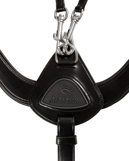 Acavallo Anatomical 5-Point Breastplate Black