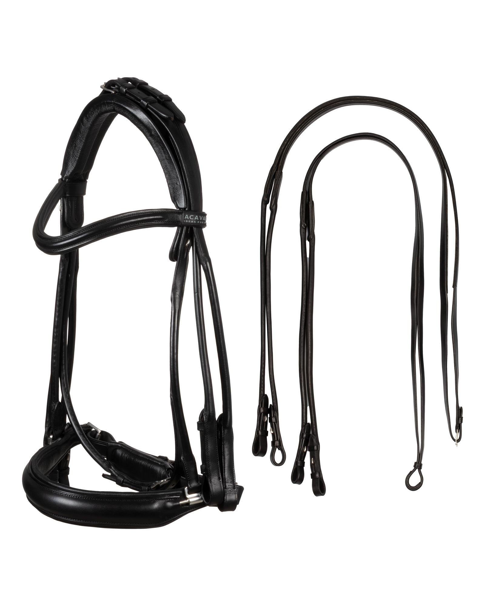 Acavallo Parnaso Bridle Double Reins Black
