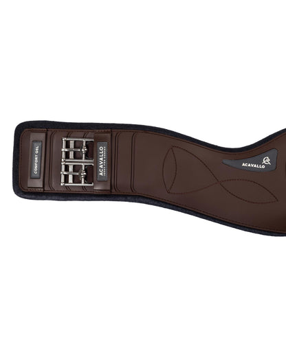 Acavallo Anatomical Dressage Girth Gel Pvc Dark Brown