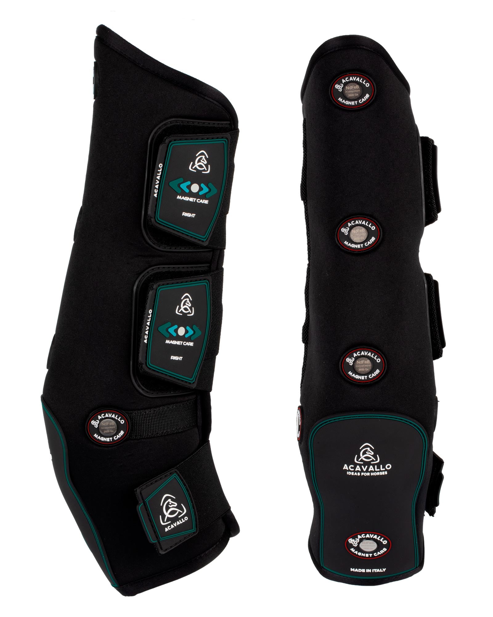 Acavallo Magnet Care Front Boots Black/Red