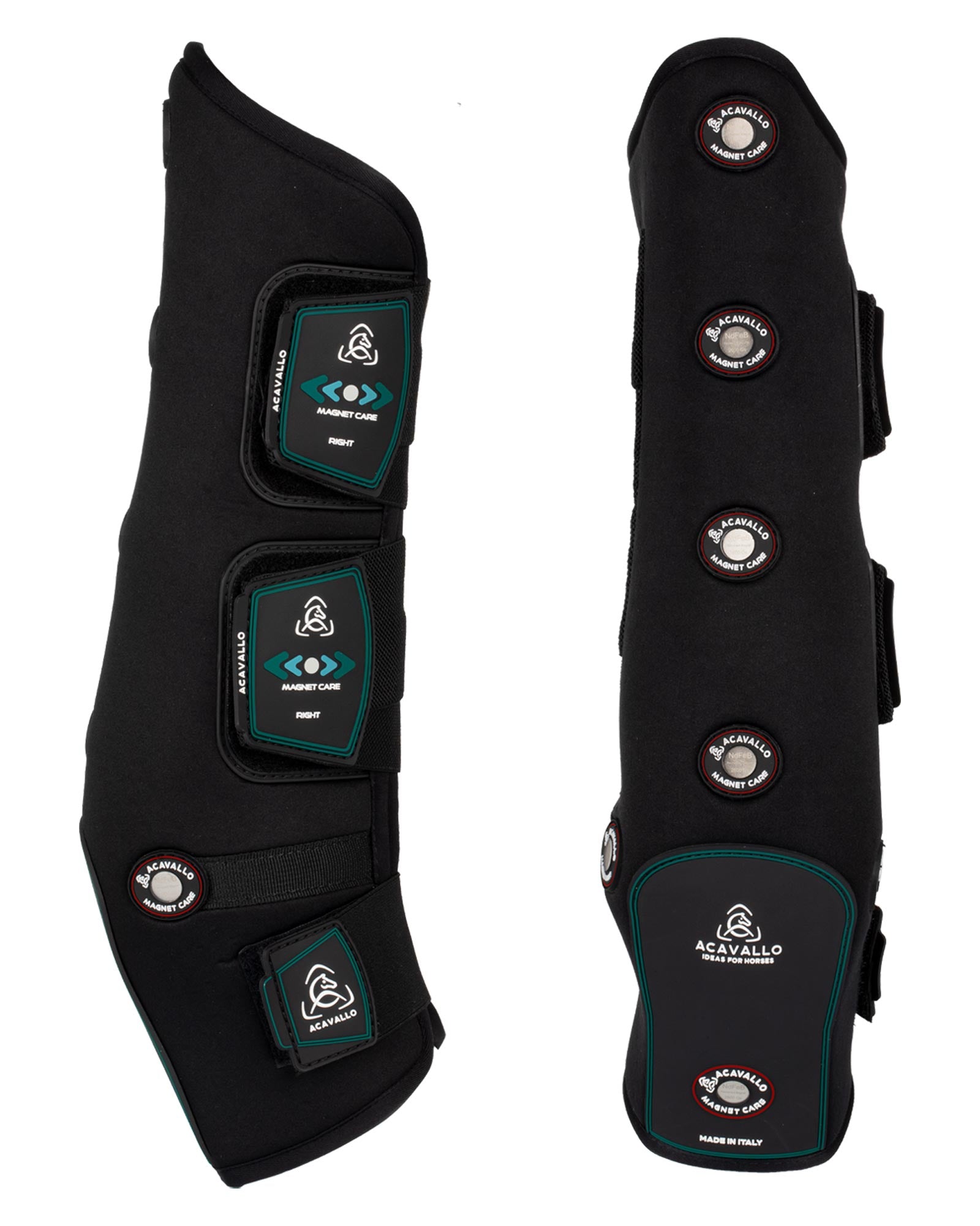 Acavallo Magnet Care Hind Boots Black/Red