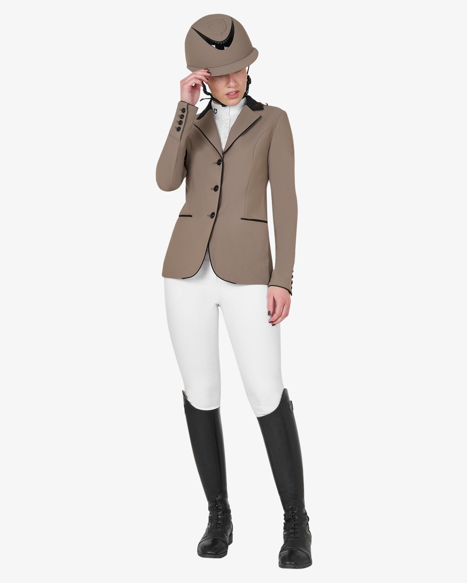 Equestro Women's Three Button Competition Jacket Walnut