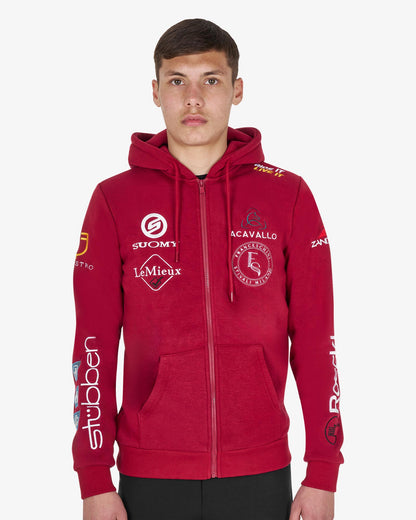 Equestro Men's Sweatshirt With Multi Logo Hood Scooter - Jumpers, Fleeces & Hoodies Clothing Leisure Wear XS