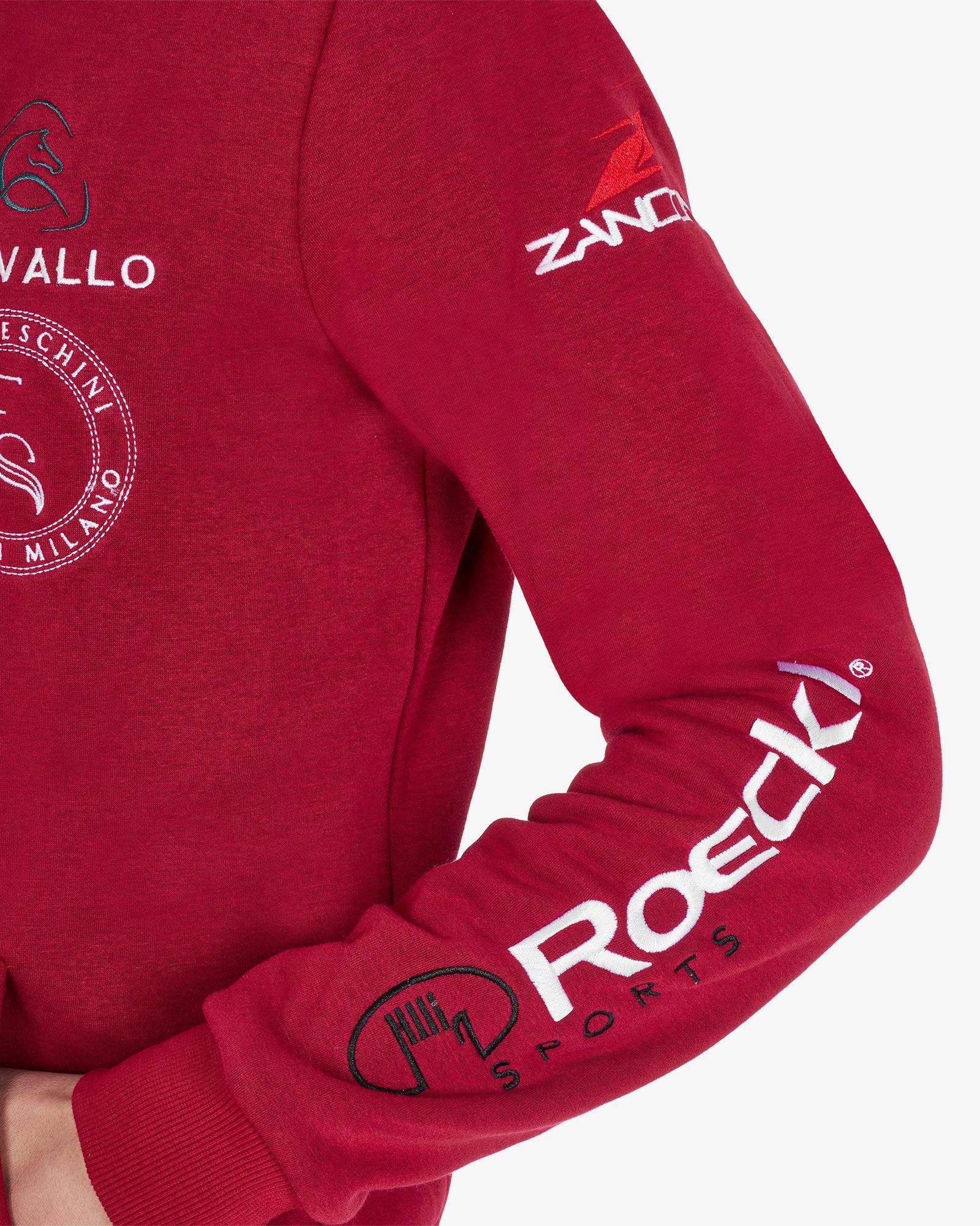 Equestro Men's Sweatshirt With Multi Logo Hood Scooter