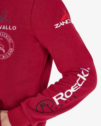 Equestro Men's Sweatshirt With Multi Logo Hood Scooter