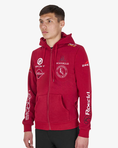 Equestro Men's Sweatshirt With Multi Logo Hood Scooter