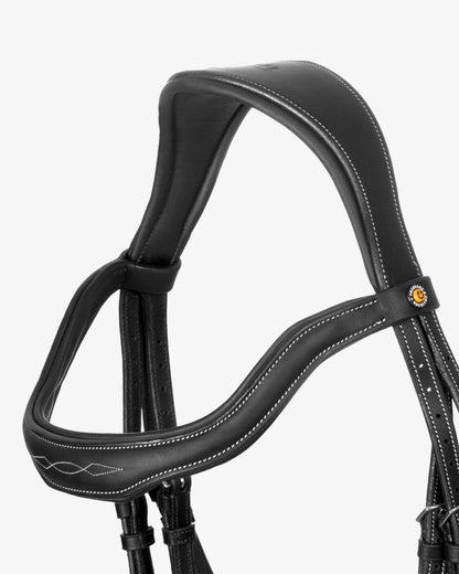 Equestro Soft Leather Stitched Bridle Black