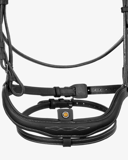 Equestro Soft Leather Stitched Bridle Black