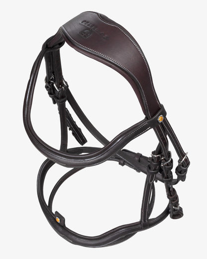 Equestro Soft Leather Stitched Bridle Dark Brown | Equiflair