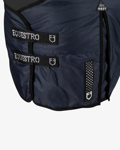 Equestro Nevada 250g Turnout Rug In Rip Stop Fabric Navy | Equiflair