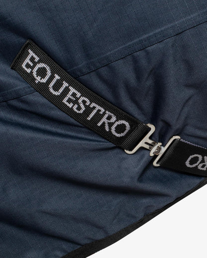 Equestro Nevada 250g Turnout Rug In Rip Stop Fabric Navy | Equiflair