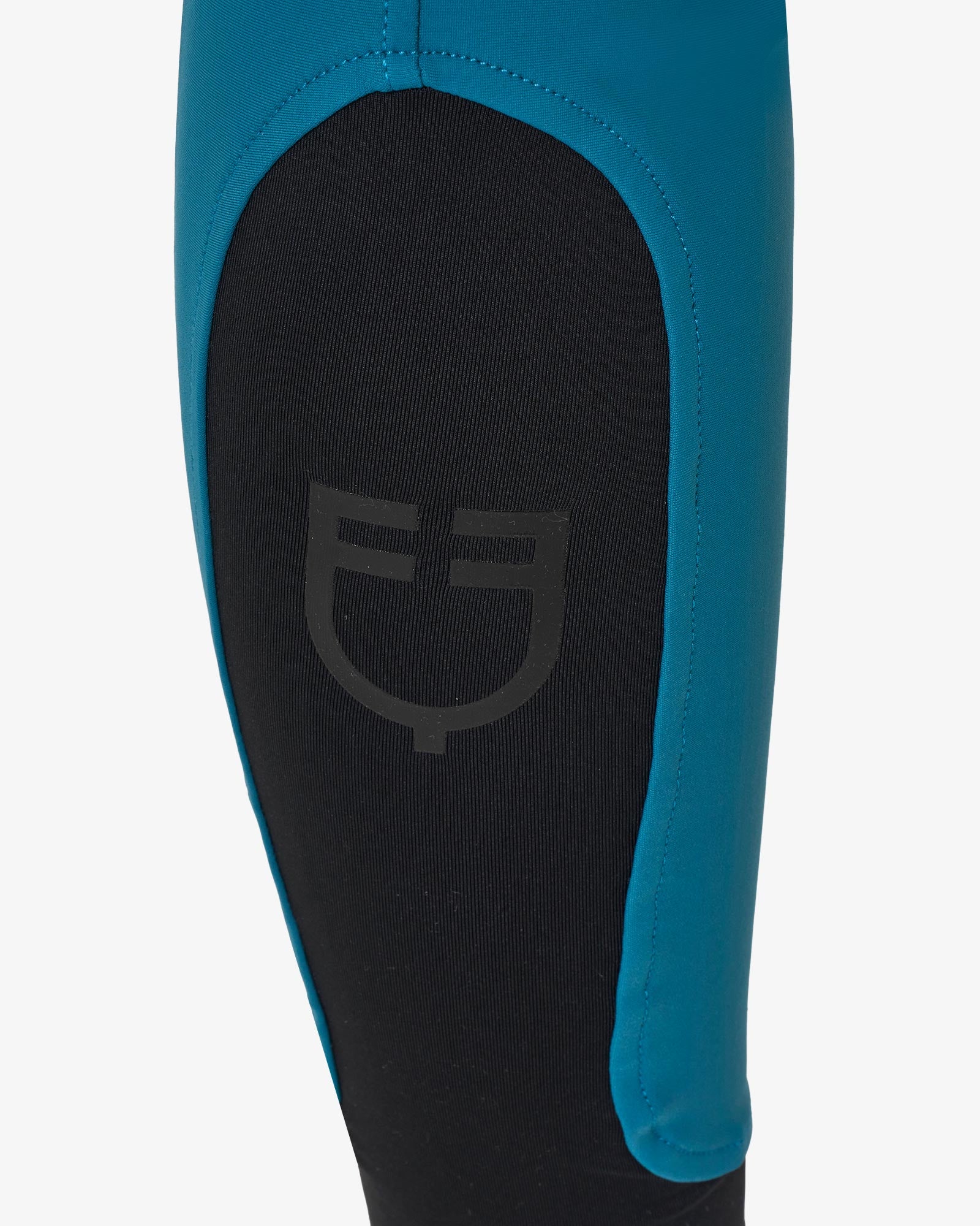 Equestro Women's High Waisted Knee Grip Breeches Blue Coral