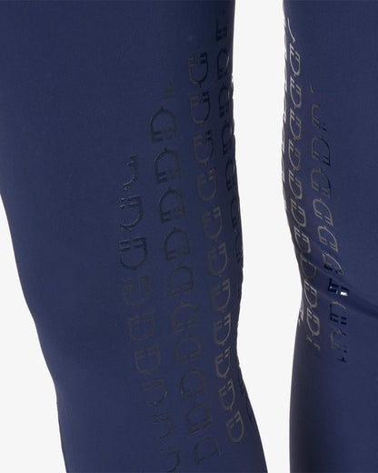 Equestro Women's High Waisted Knee Grip Breeches Navy Blazer