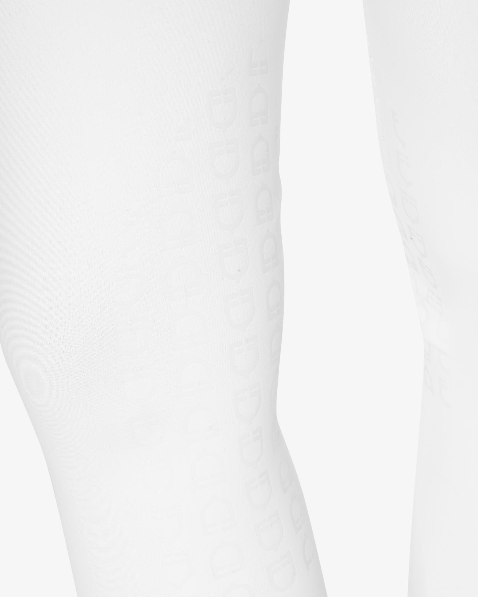 Equestro Women's High Waisted Knee Grip Breeches White