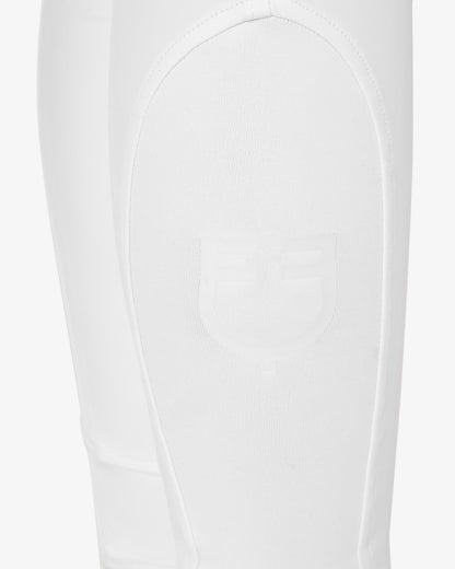 Equestro Women's High Waisted Knee Grip Breeches White