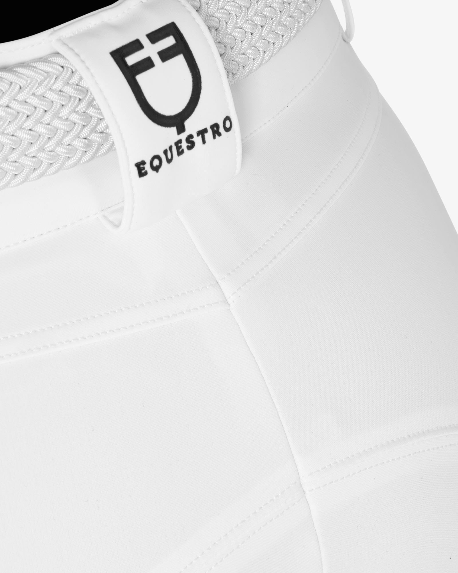 Equestro Women's High Waisted Knee Grip Breeches White
