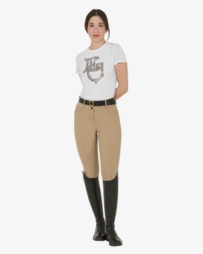 Equestro Women'S High Waisted Full Grip Breeches Incense
