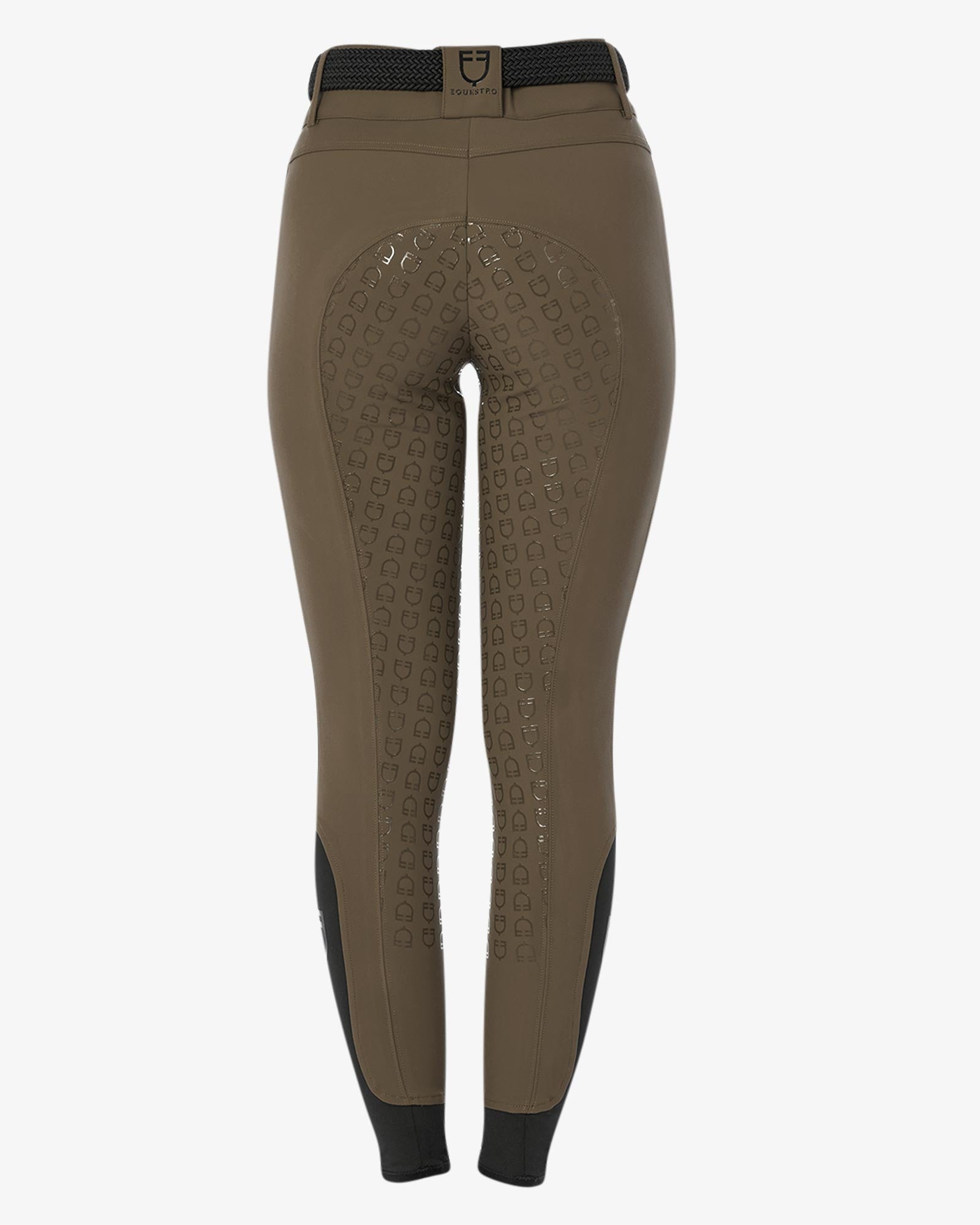 Equestro Women'S High Waisted Full Grip Breeches Walnut