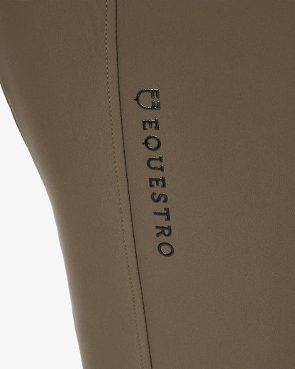 Equestro Women'S High Waisted Full Grip Breeches Walnut | Equiflair