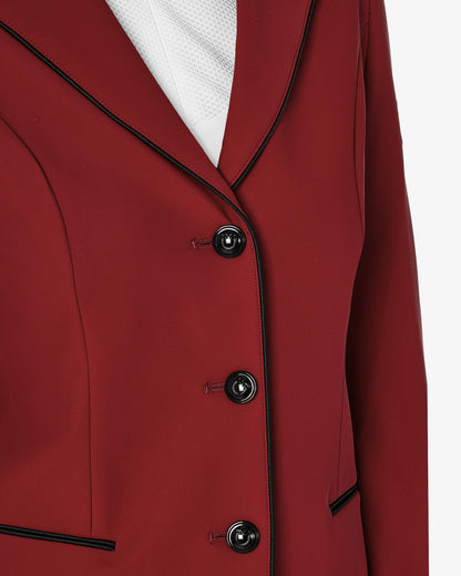 Equestro Women's Three Button Competition Jacket Rhubarb