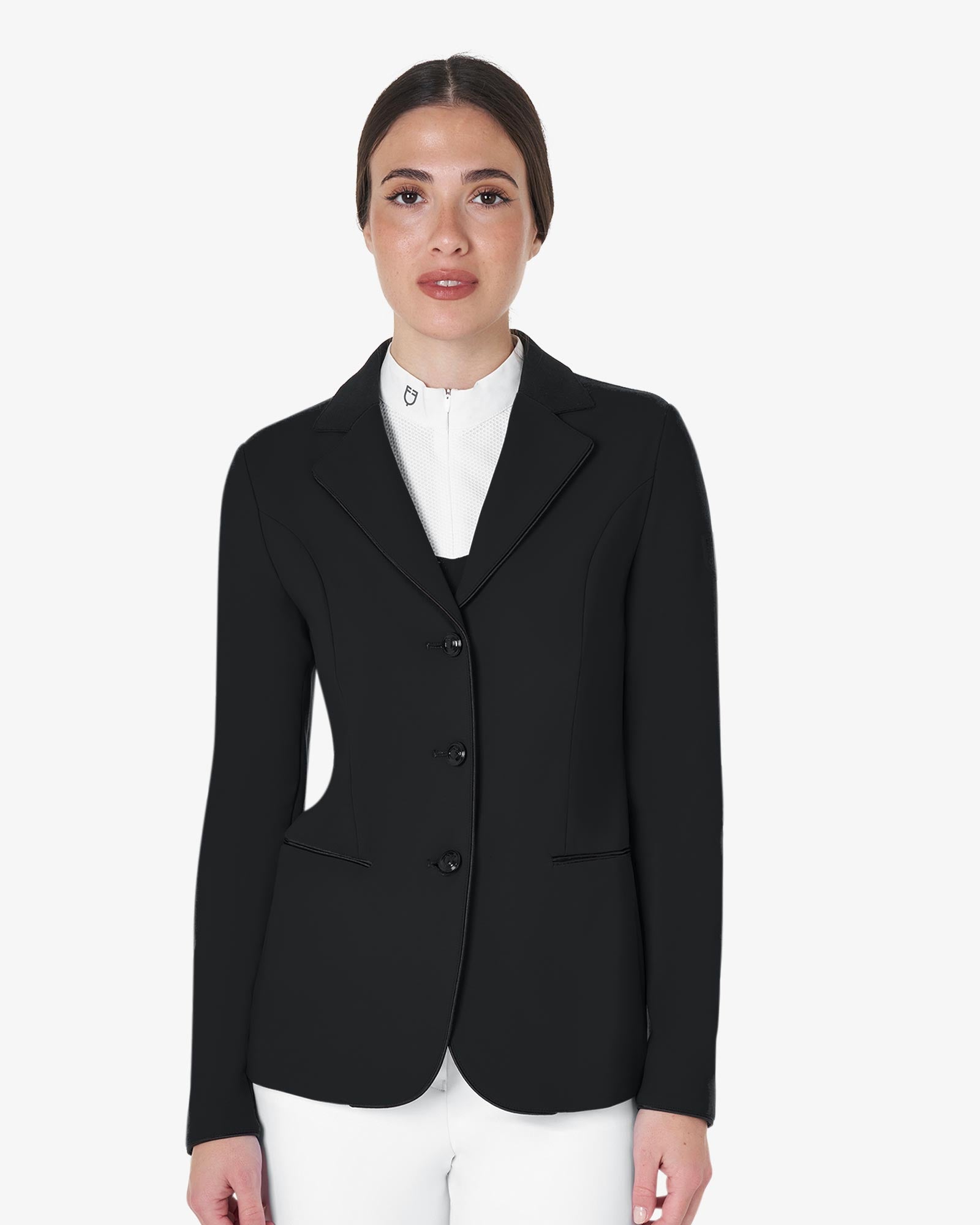 Equestro Women'S Three Button Competition Jacket Black - Clothing XS