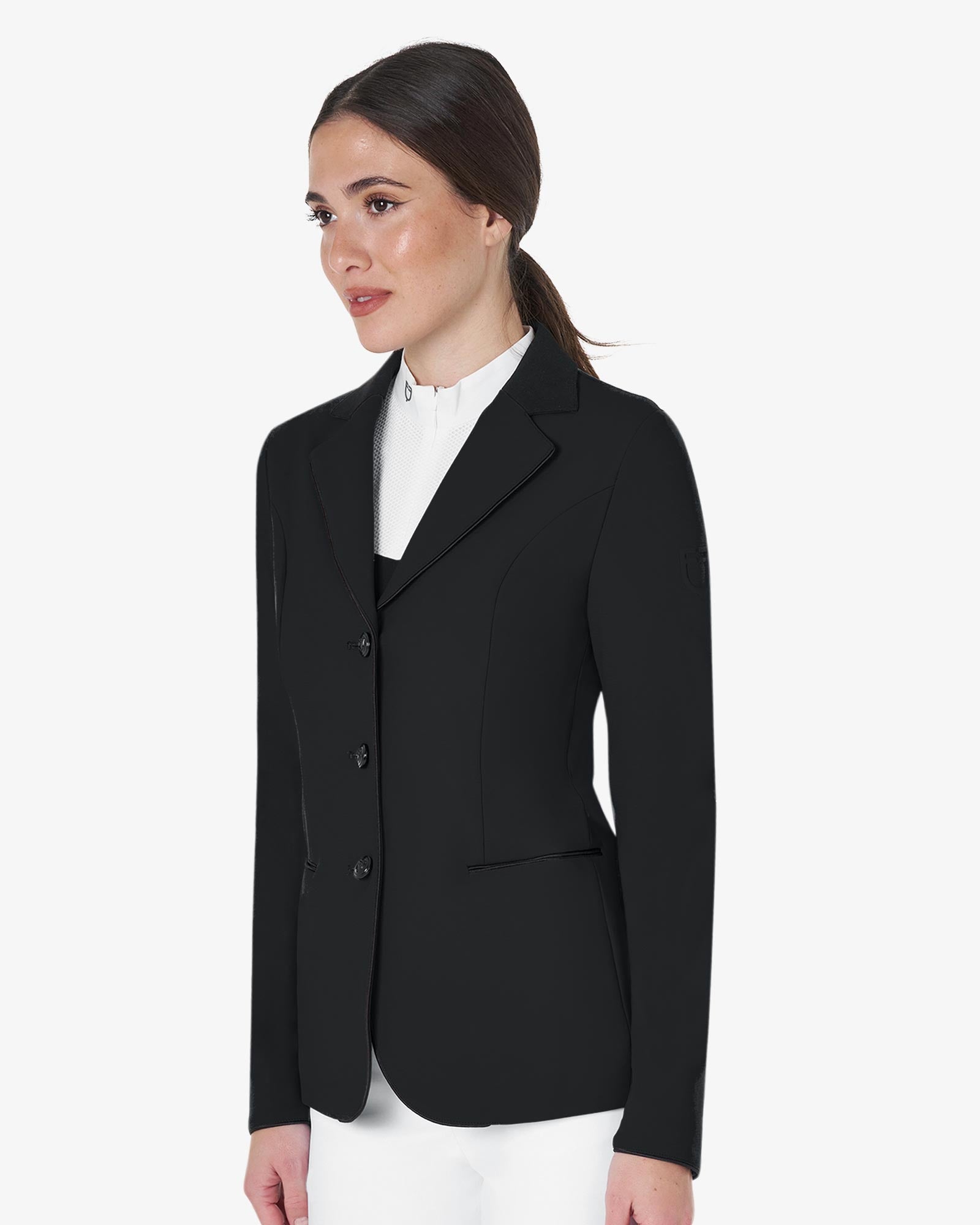 Equestro Women'S Three Button Competition Jacket Black