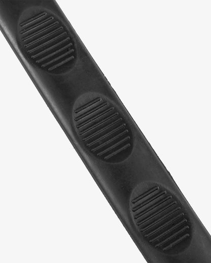 Equestro Leather Magna Reins With Rubber Grip Black