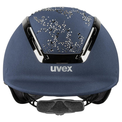 UVEX Suxxeed Diamond Riding Helmet - Navy and Rose Equestrian Headgear
