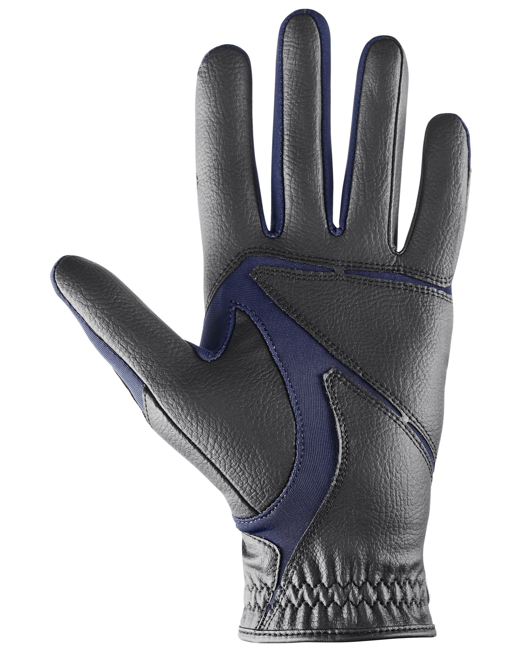 UVEX VENTRAXION PLUS Golf Glove - Black and Navy - Flexible 4D Stretch, Breathable, Touchscreen Compatible