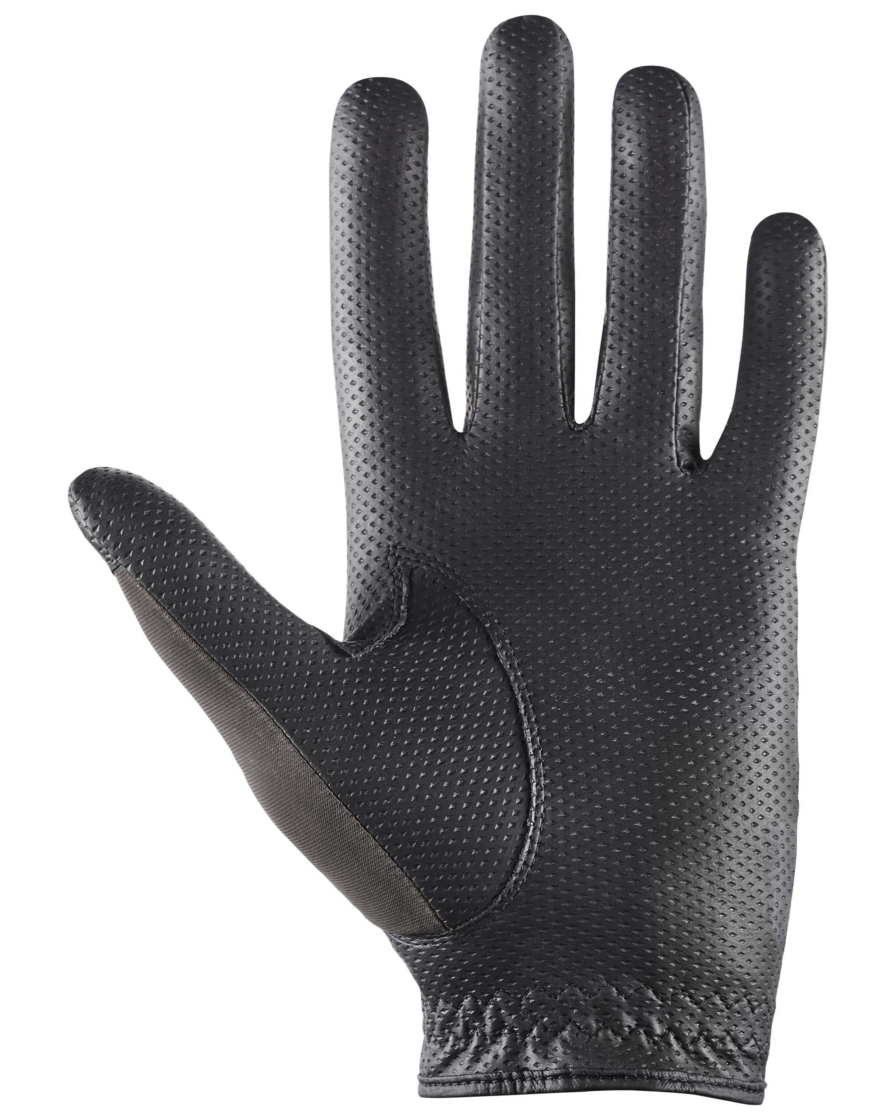 Black UVEX Vida Planet Riding Glove - Leather, Grip, UV Protection - High Quality Horse Riding Gear