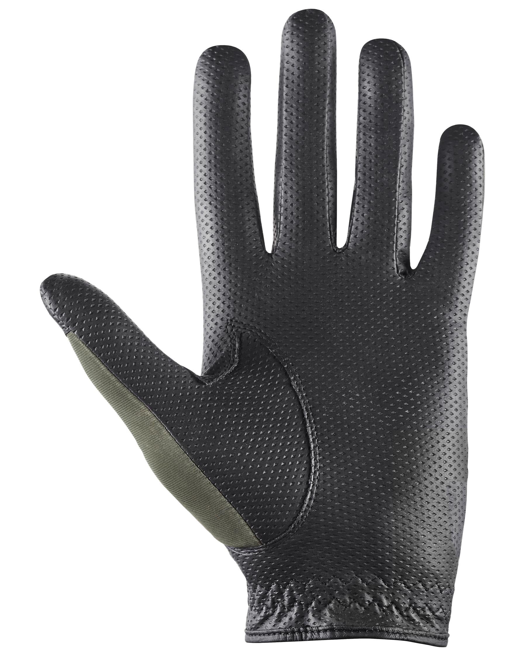 UVEX Vida Planet Riding Glove - Black Olive: Recycled materials, UV protection, excellent grip for equestrian activities.